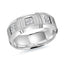 14K White Gold with Inlaid Diamonds Ring from the Executif Collection by Malo