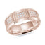 14K Rose Gold with Inlaid Diamonds Ring from the Executif Collection by Malo