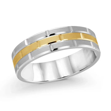 14K White Gold with 14K Yellow Gold Ring from the Executif Collection by Malo
