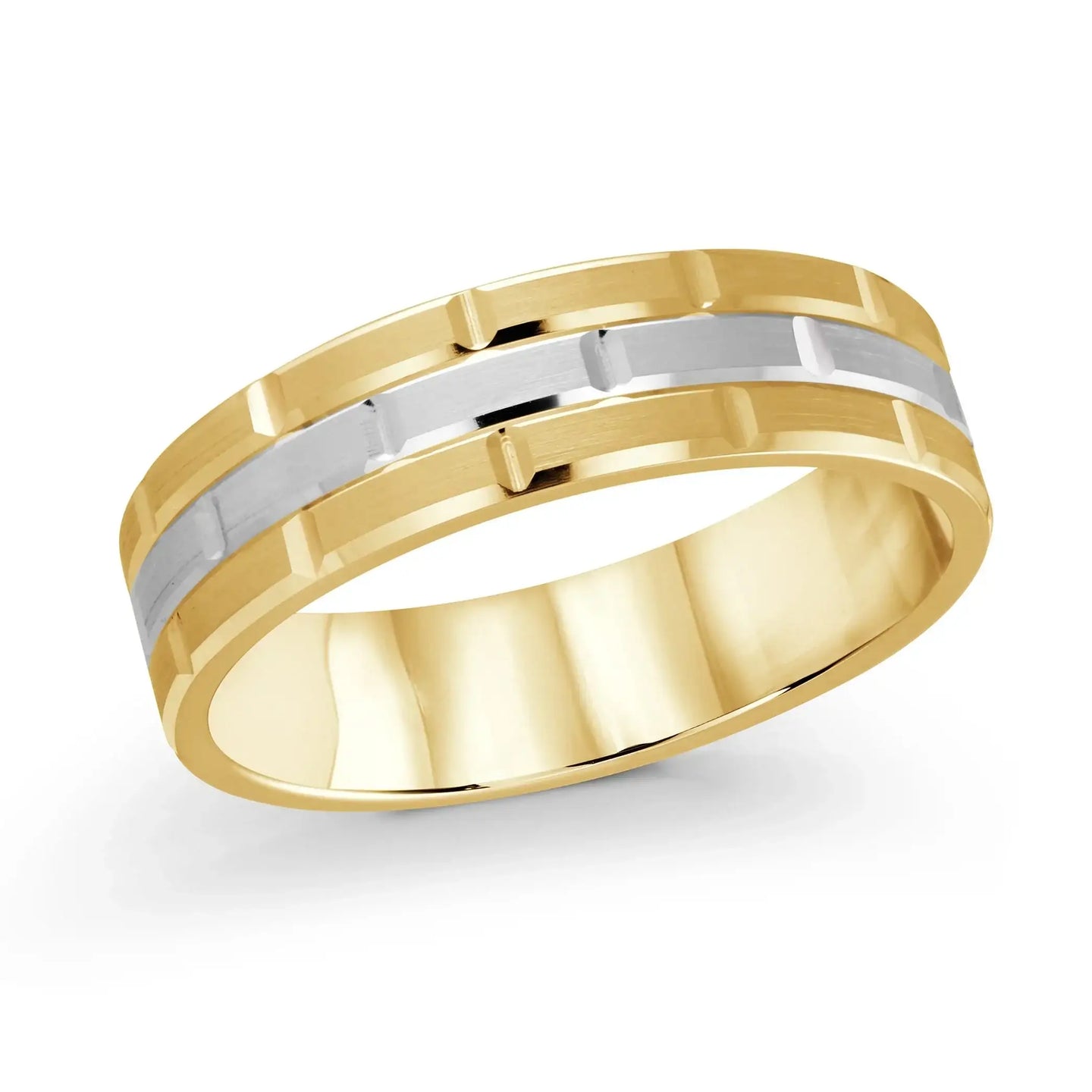 14K Yellow Gold with 14K White Gold Ring from the Executif Collection by Malo