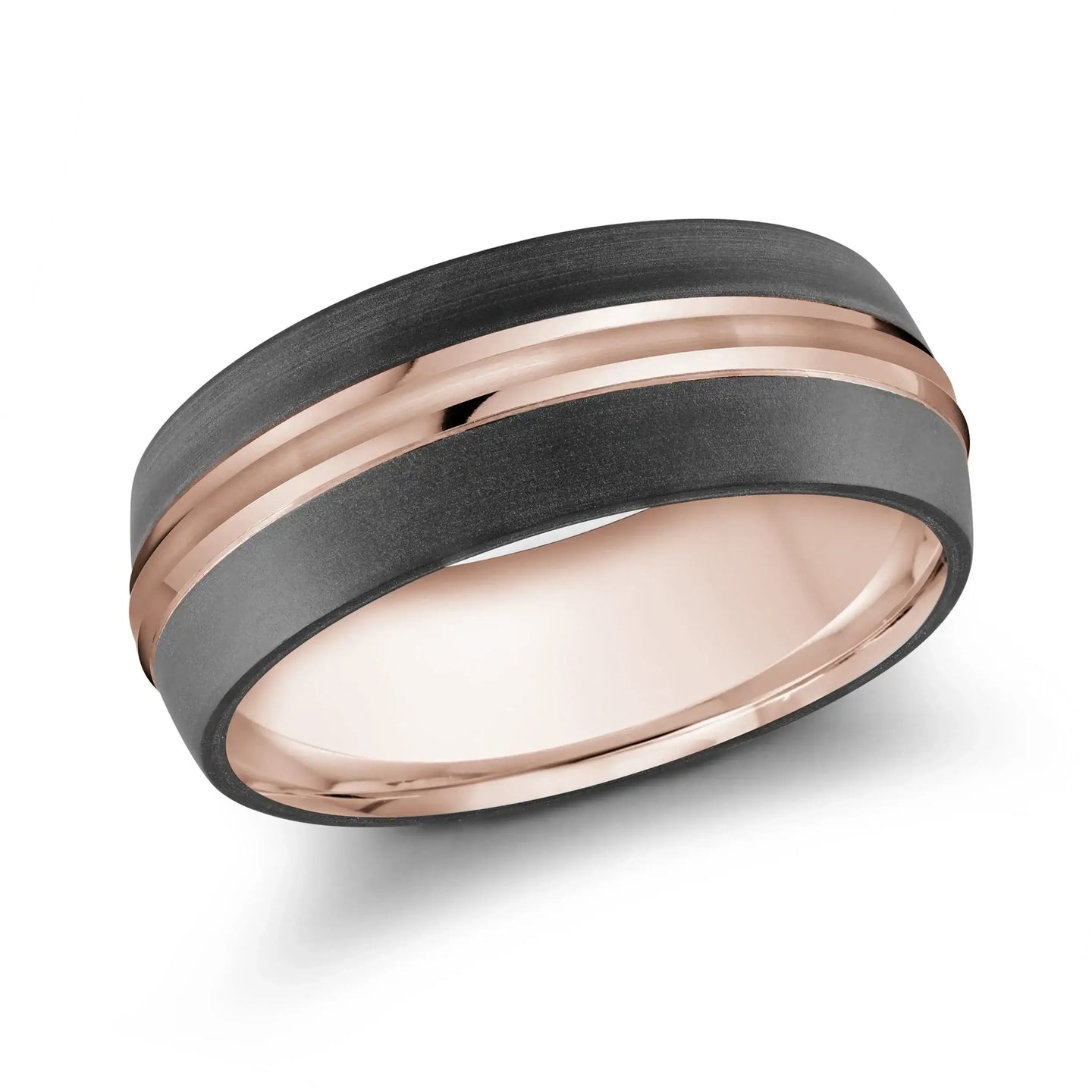 14K Rose Gold Ring from the Noir Collection by Malo