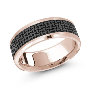 14K Rose Gold Ring from the Noir Collection by Malo