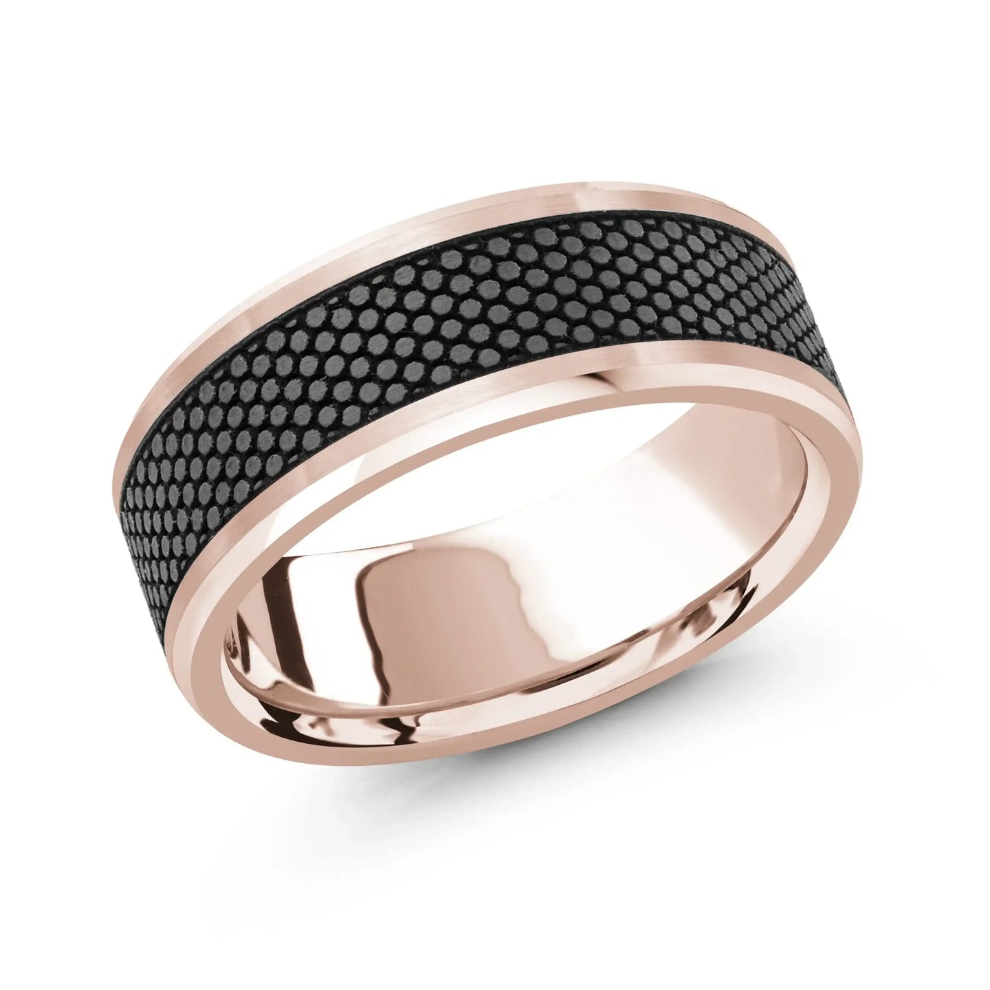 14K Rose Gold Ring from the Noir Collection by Malo
