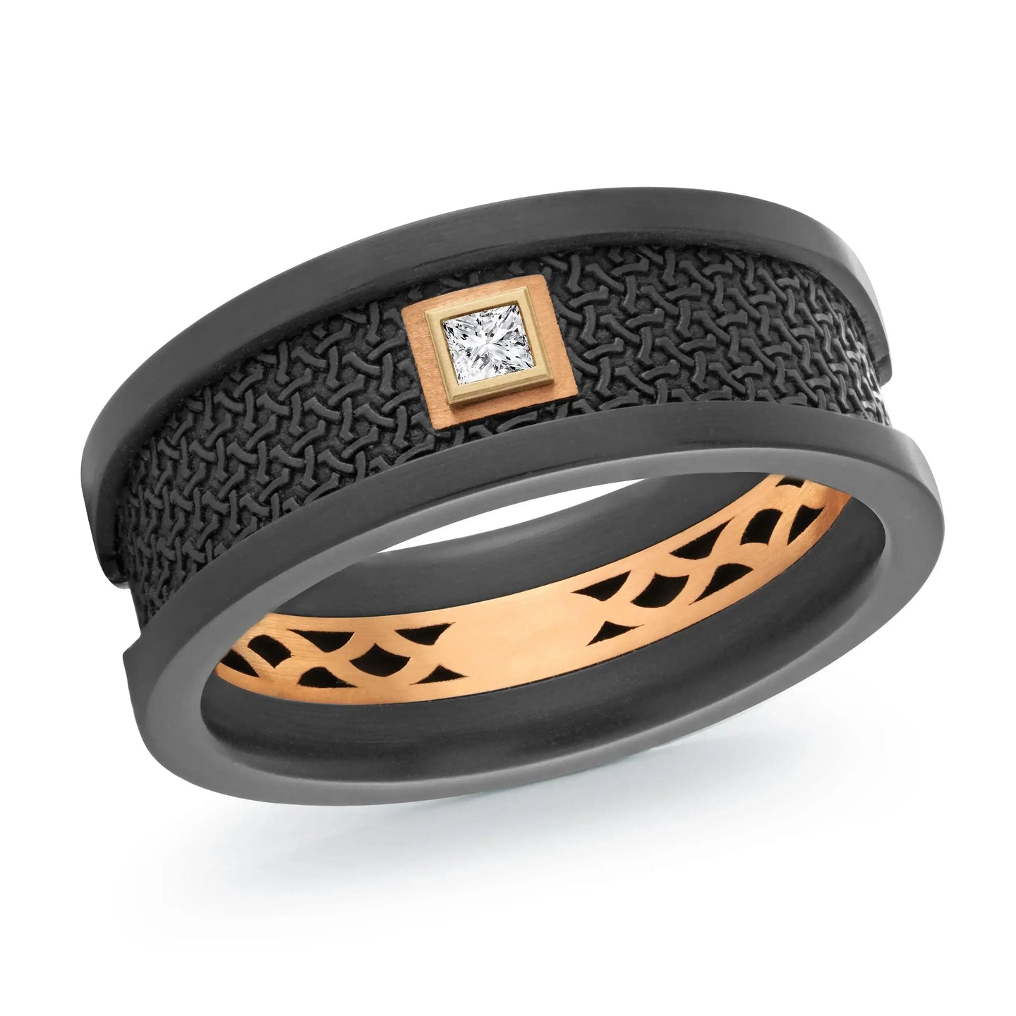 14K Yellow Gold Ring from the Noir Collection by Malo
