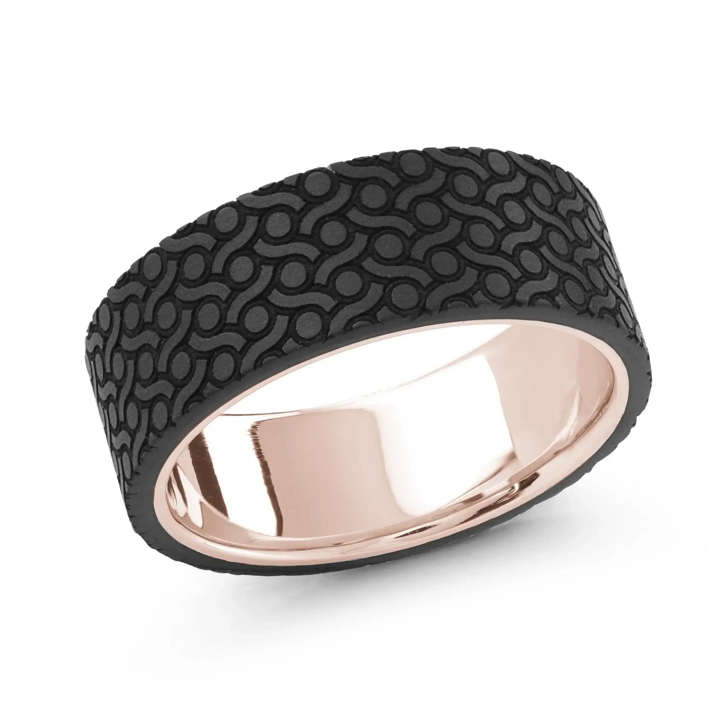 14K Rose Gold Ring from the Noir Collection by Malo