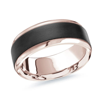 14K Rose Gold Ring from the Noir Collection by Malo