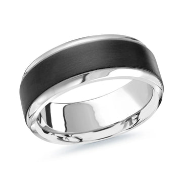 14K White Gold Ring from the Noir Collection by Malo