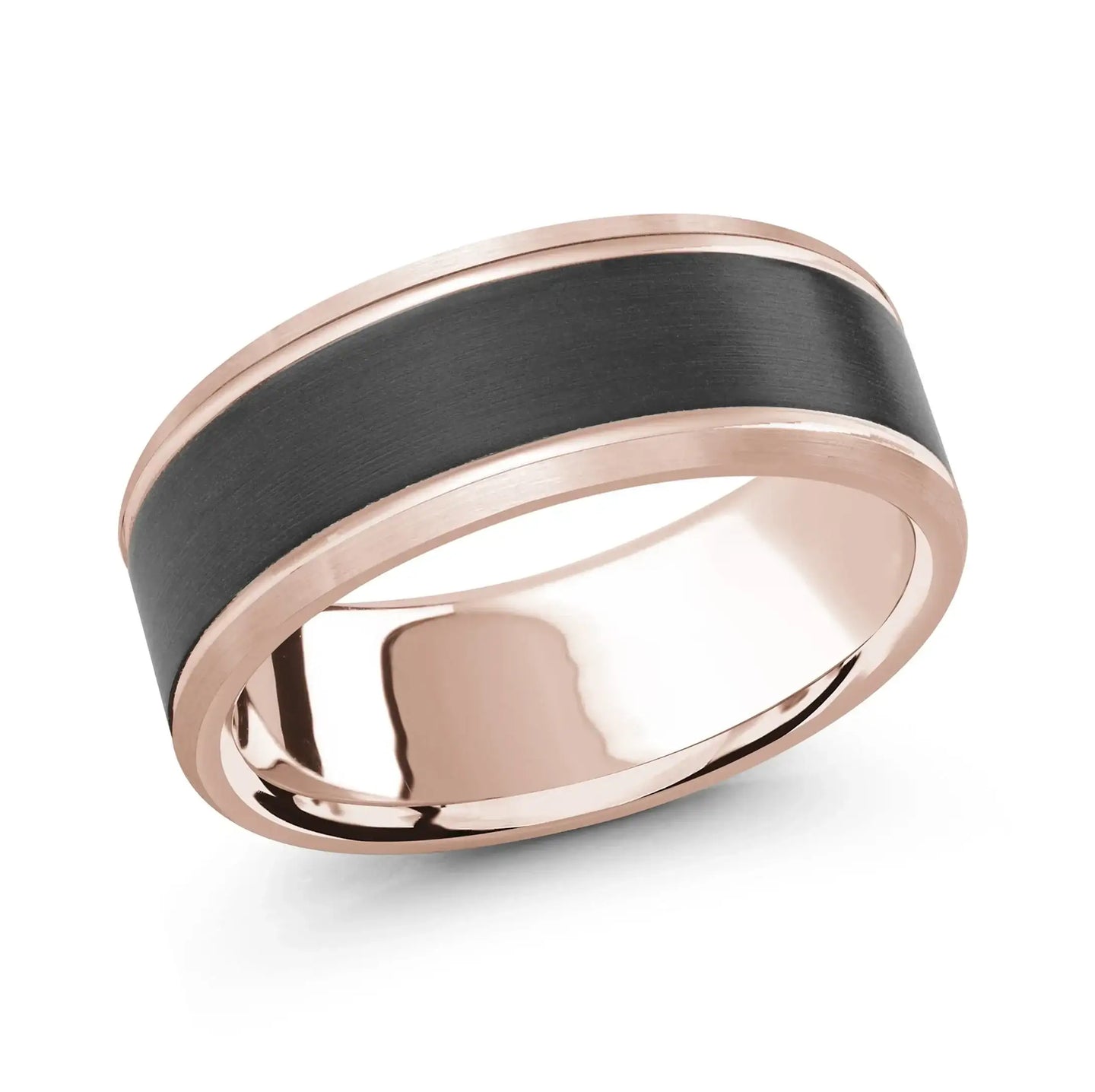 14K Rose Gold Ring from the Noir Collection by Malo