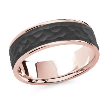 14K Rose Gold Ring from the Noir Collection by Malo