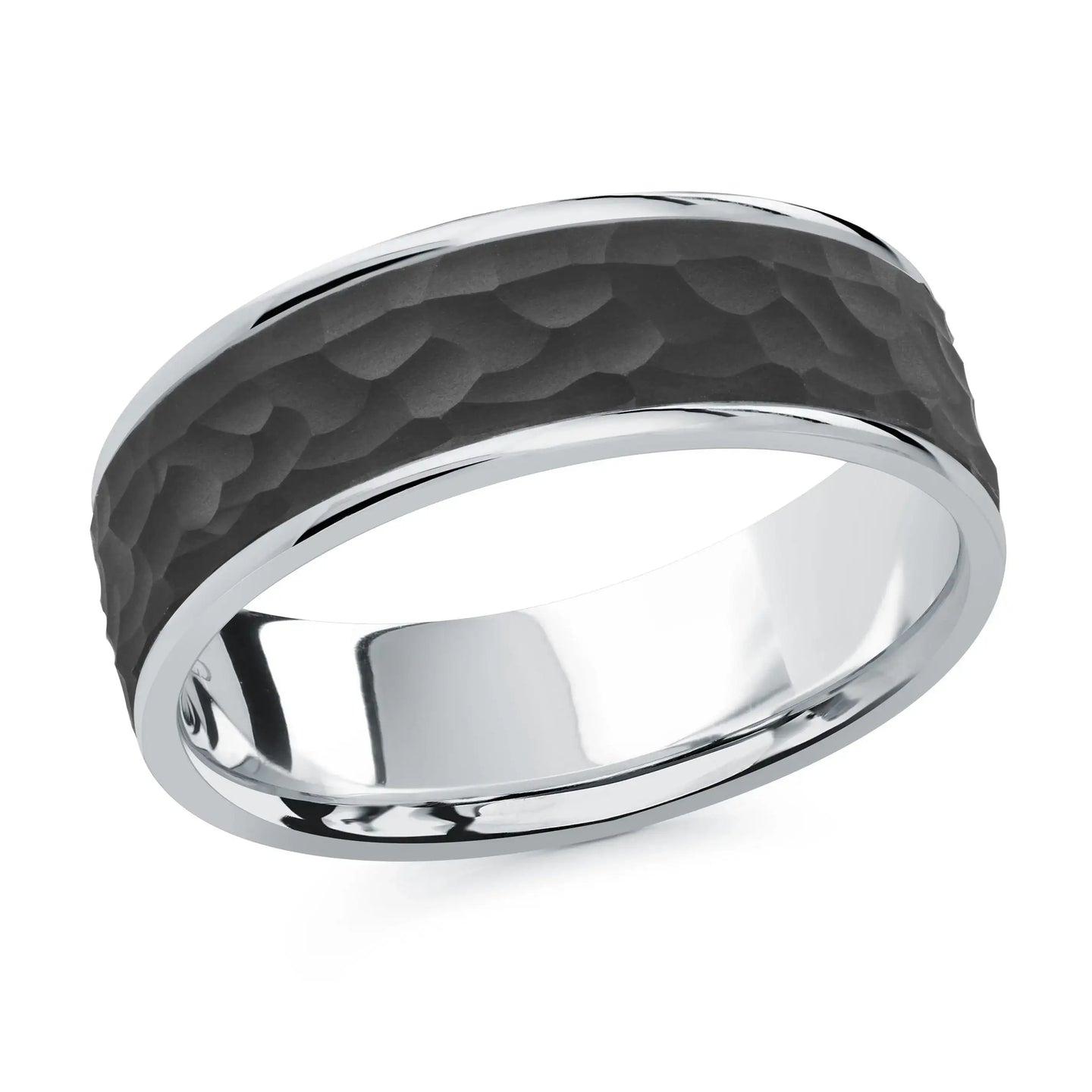 14K White Gold Ring from the Noir Collection by Malo