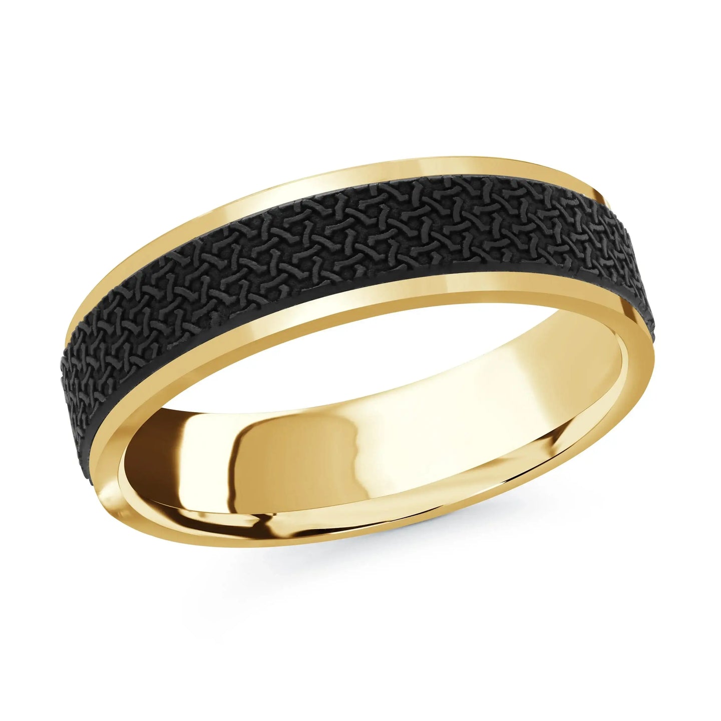 14K Yellow Gold Ring from the Noir Collection by Malo