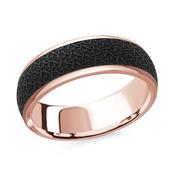 14K Rose Gold Ring from the Noir Collection by Malo