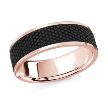 14K Rose Gold Ring from the Noir Collection by Malo