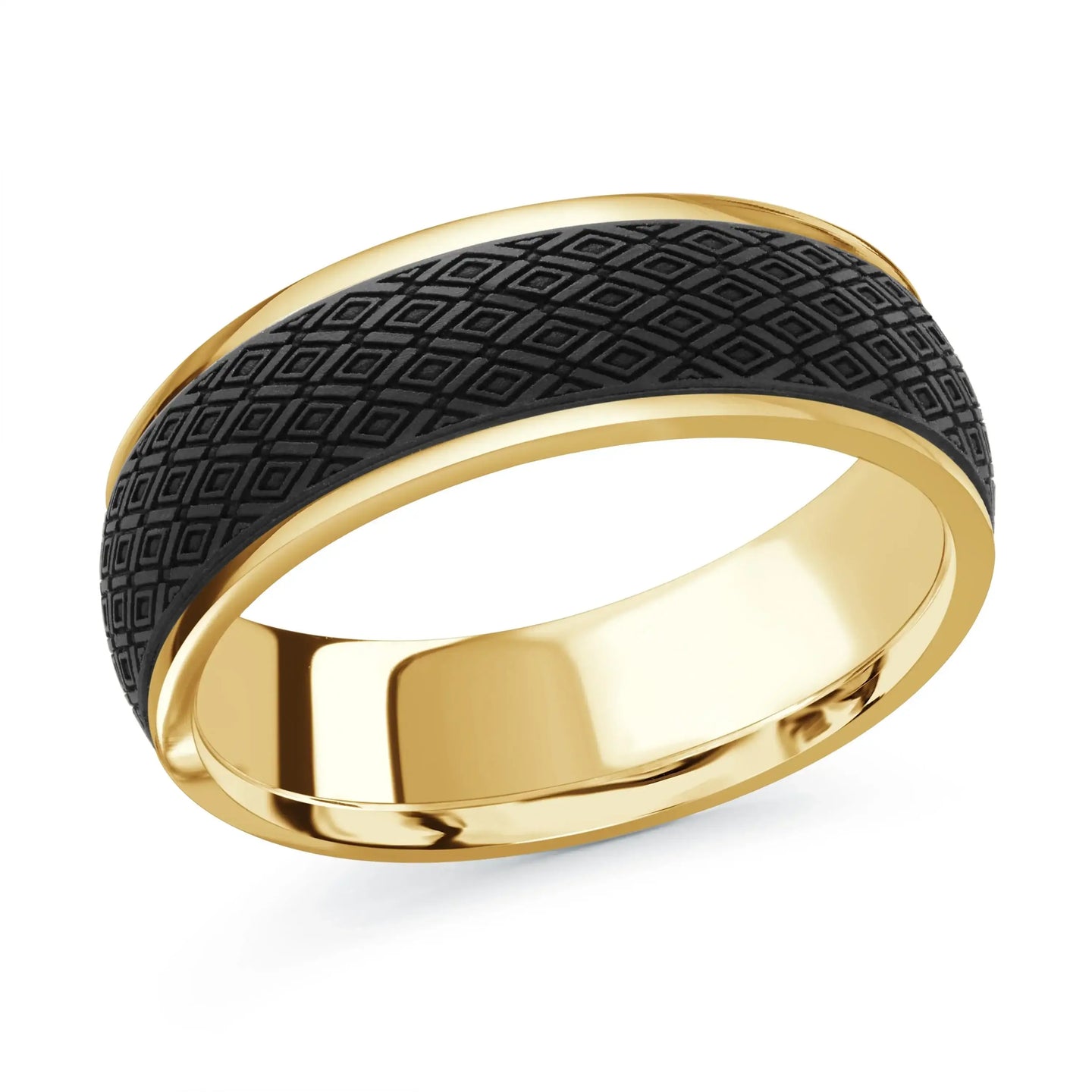 14K Yellow Gold Ring from the Noir Collection by Malo