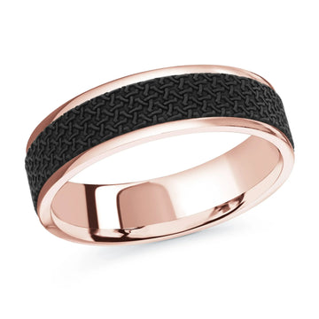 14K Rose Gold Ring from the Noir Collection by Malo