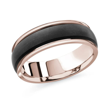 14K Rose Gold Ring from the Noir Collection by Malo