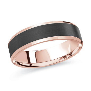 14K Rose Gold Ring from the Noir Collection by Malo
