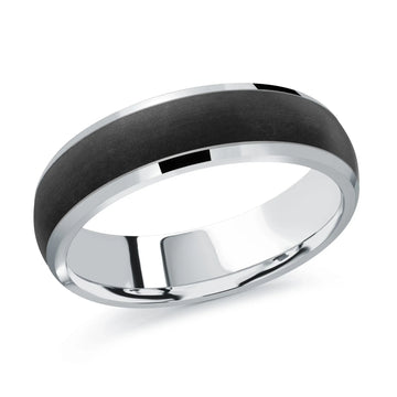14K White Gold Ring from the Noir Collection by Malo