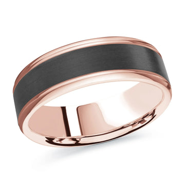14K Rose Gold Ring from the Noir Collection by Malo