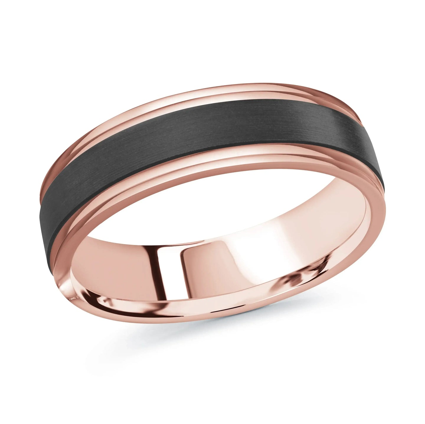 14K Rose Gold Ring from the Noir Collection by Malo