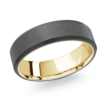 14K Yellow Gold Ring from the Noir Collection by Malo