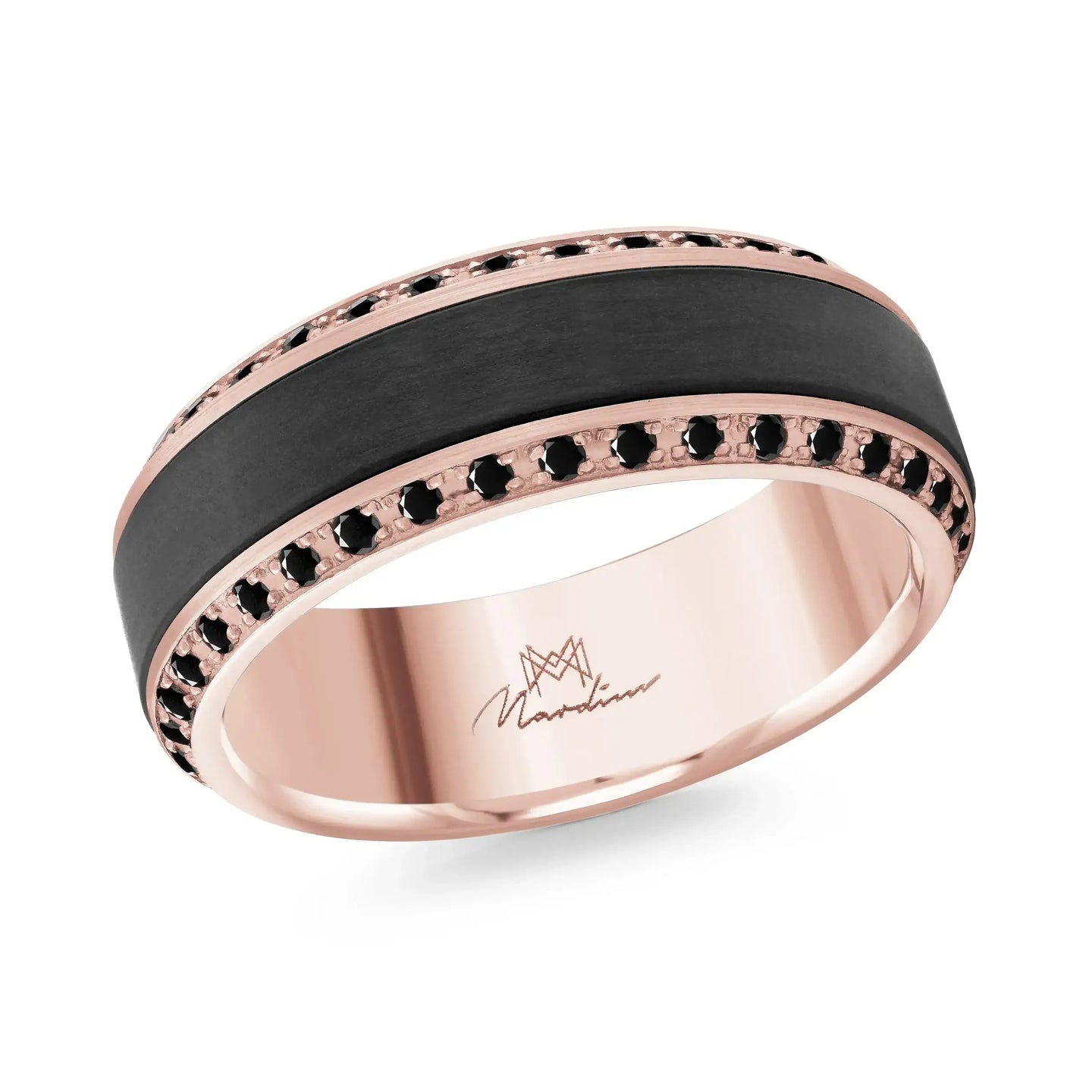 14K Rose Gold Ring from the Noir Collection by Malo