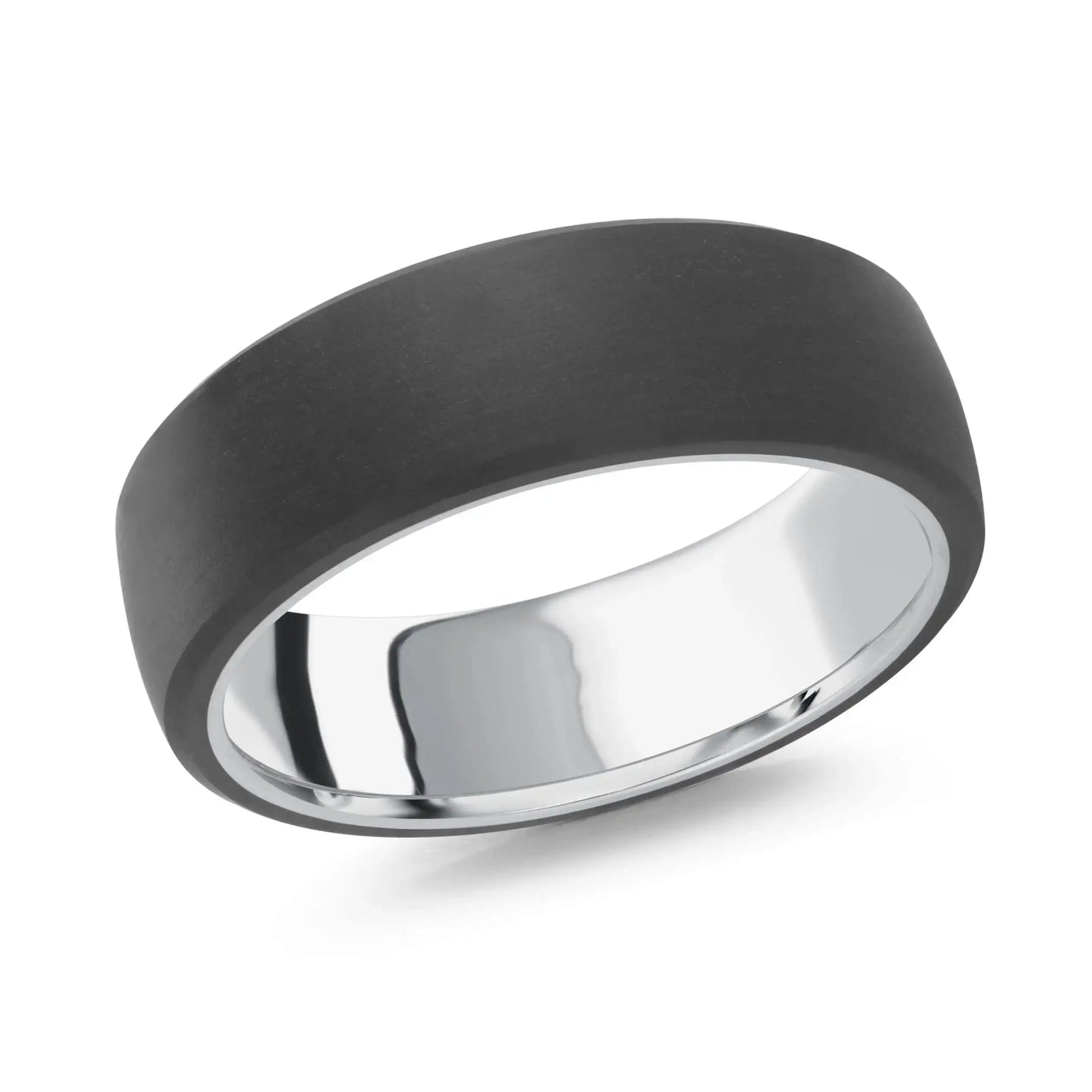 14K White Gold Ring from the Noir Collection by Malo