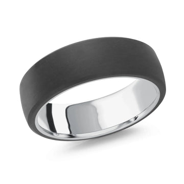 14K White Gold Ring from the Noir Collection by Malo