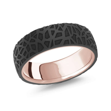 14K Rose Gold Ring from the Noir Collection by Malo