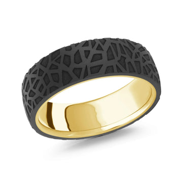 14K Yellow Gold Ring from the Noir Collection by Malo