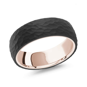 14K Rose Gold Ring from the Noir Collection by Malo