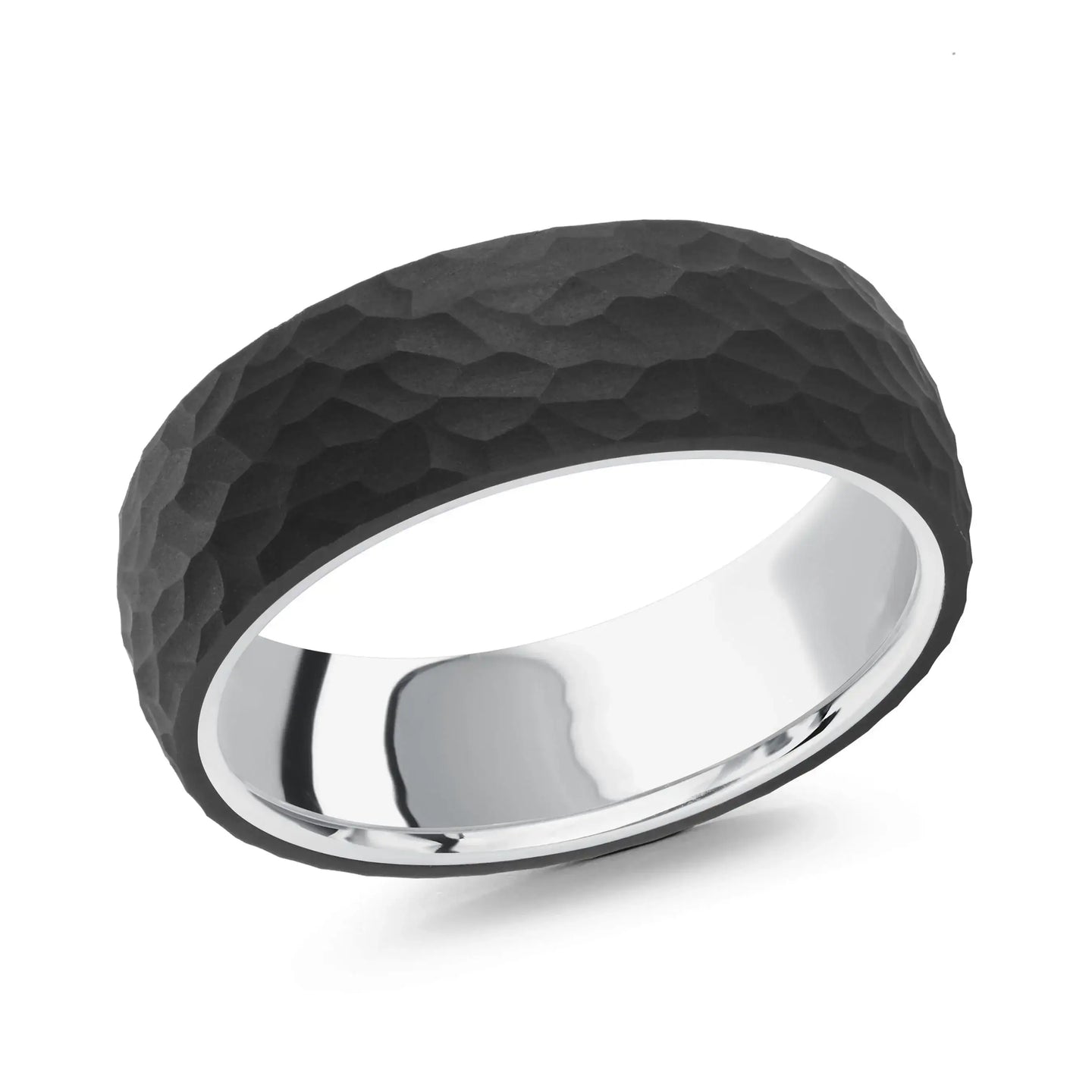 14K White Gold Ring from the Noir Collection by Malo