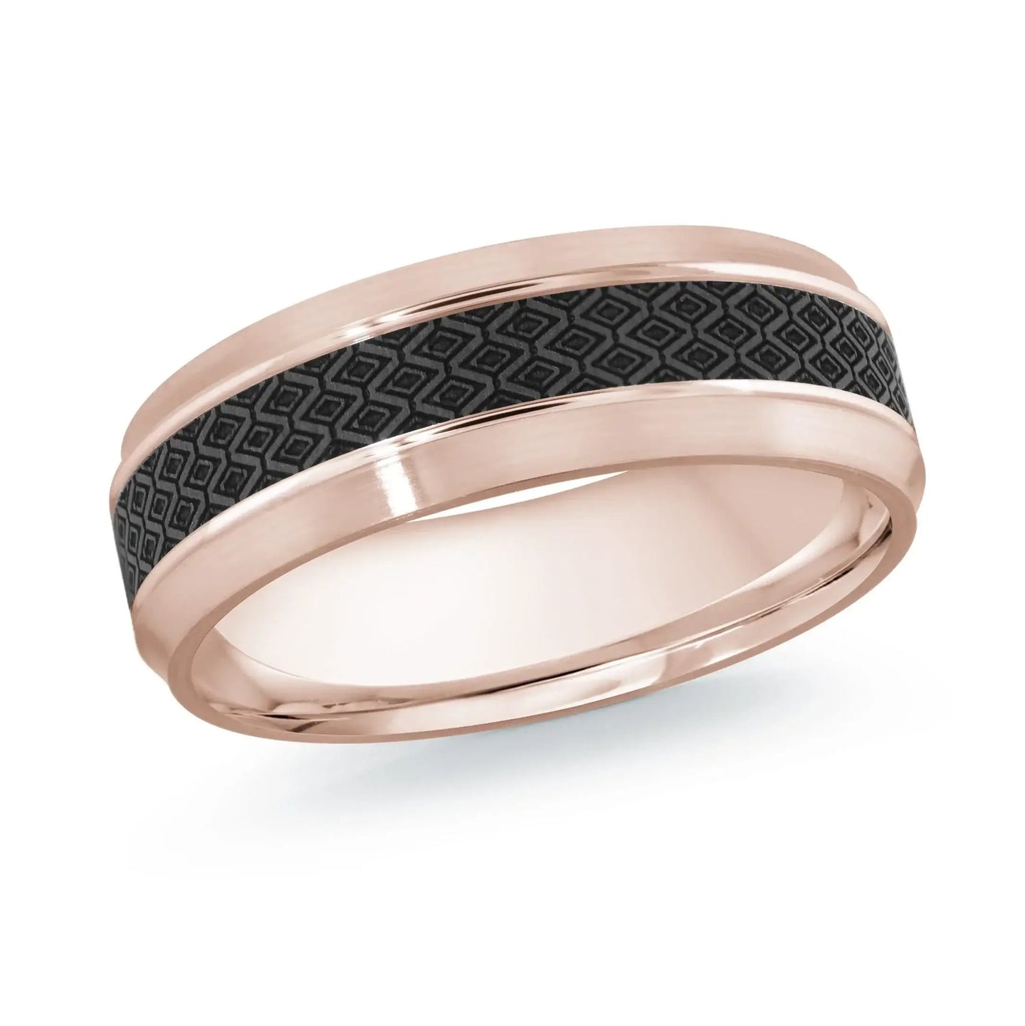 14K Rose Gold Ring from the Noir Collection by Malo