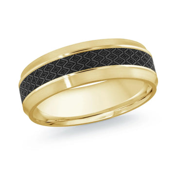 14K Yellow Gold Ring from the Noir Collection by Malo