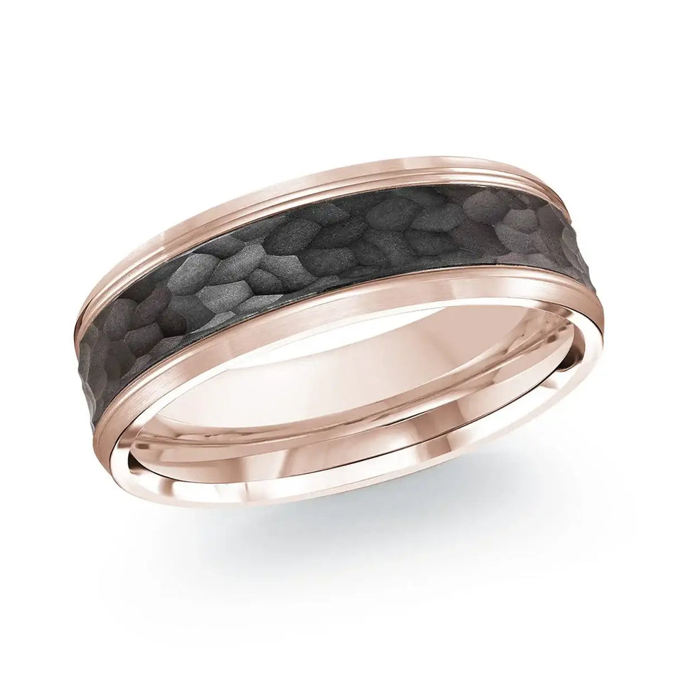14K Rose Gold Ring from the Noir Collection by Malo