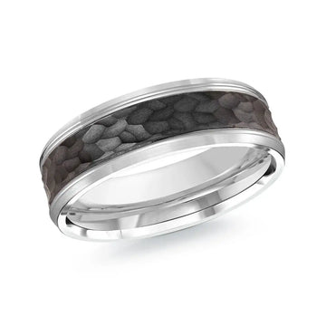 14K White Gold Ring from the Noir Collection by Malo