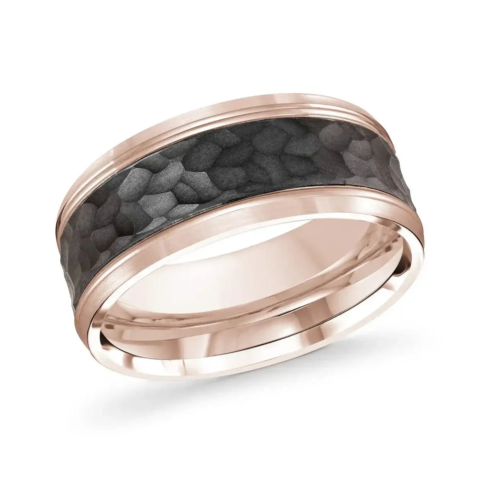 14K Rose Gold Ring from the Noir Collection by Malo