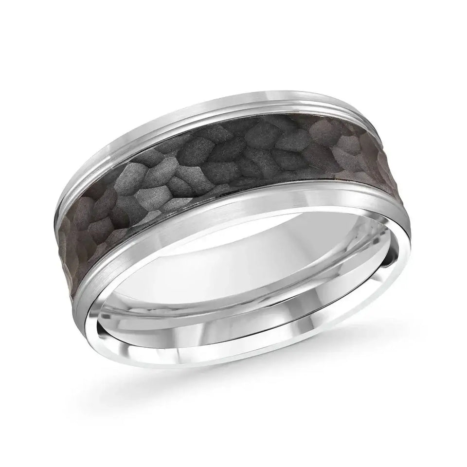 14K White Gold Ring from the Noir Collection by Malo