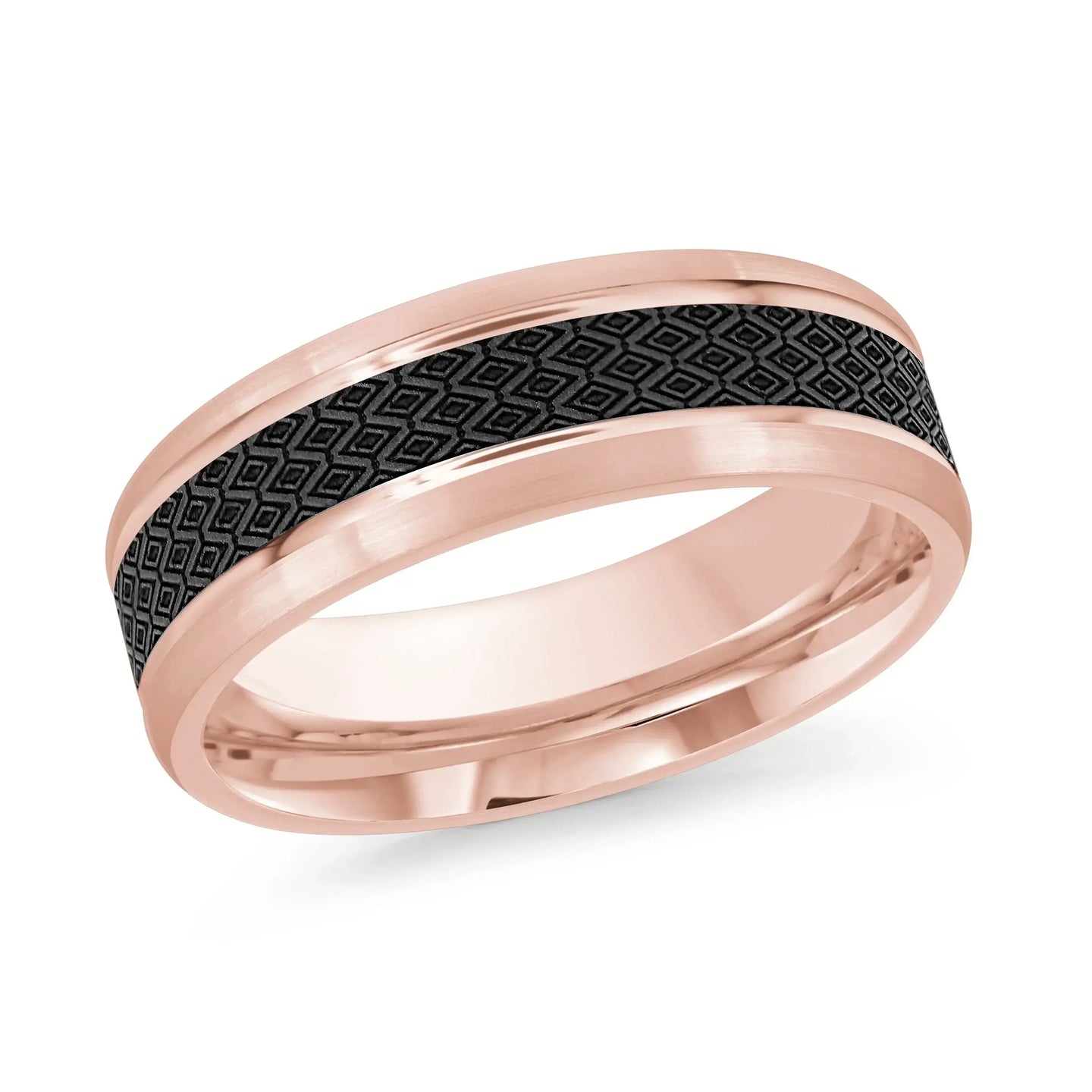 14K Rose Gold Ring from the Noir Collection by Malo