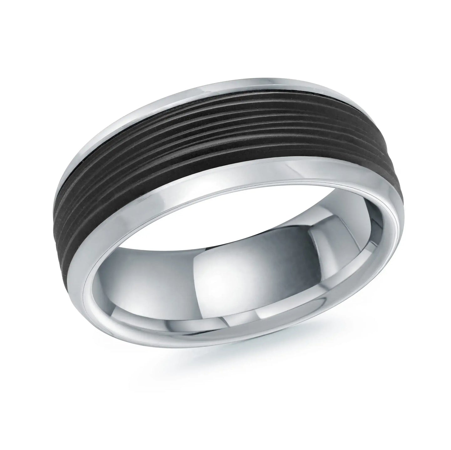 14K White Gold Ring from the Noir Collection by Malo