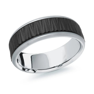 14K White Gold Ring from the Noir Collection by Malo