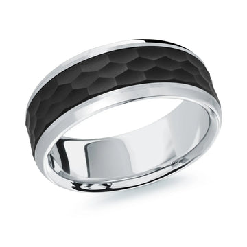 14K White Gold Ring from the Noir Collection by Malo