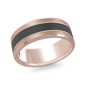 14K Rose Gold Ring from the Noir Collection by Malo