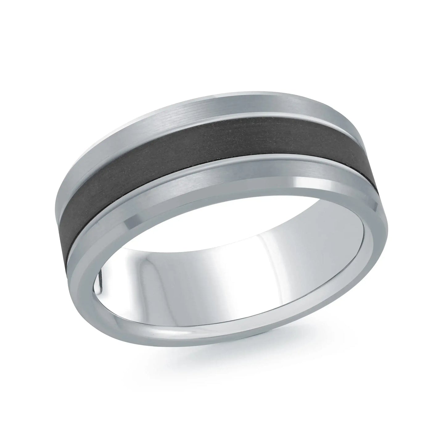 14K White Gold Ring from the Noir Collection by Malo
