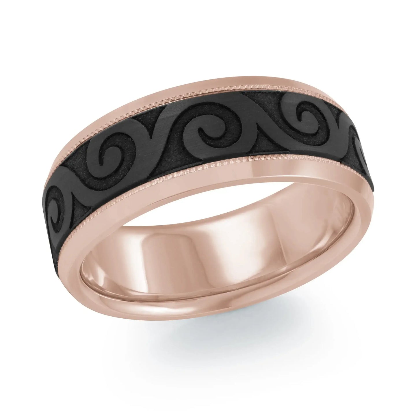 14K Rose Gold Ring from the Noir Collection by Malo