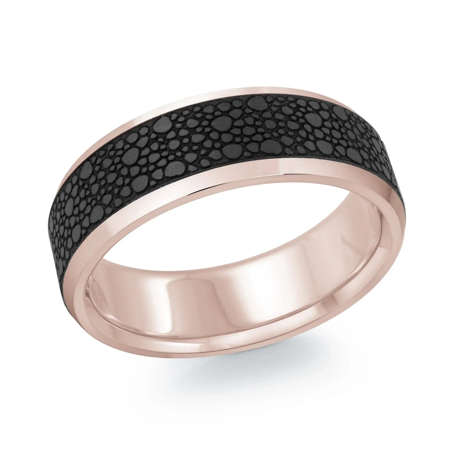14K Rose Gold Ring from the Noir Collection by Malo
