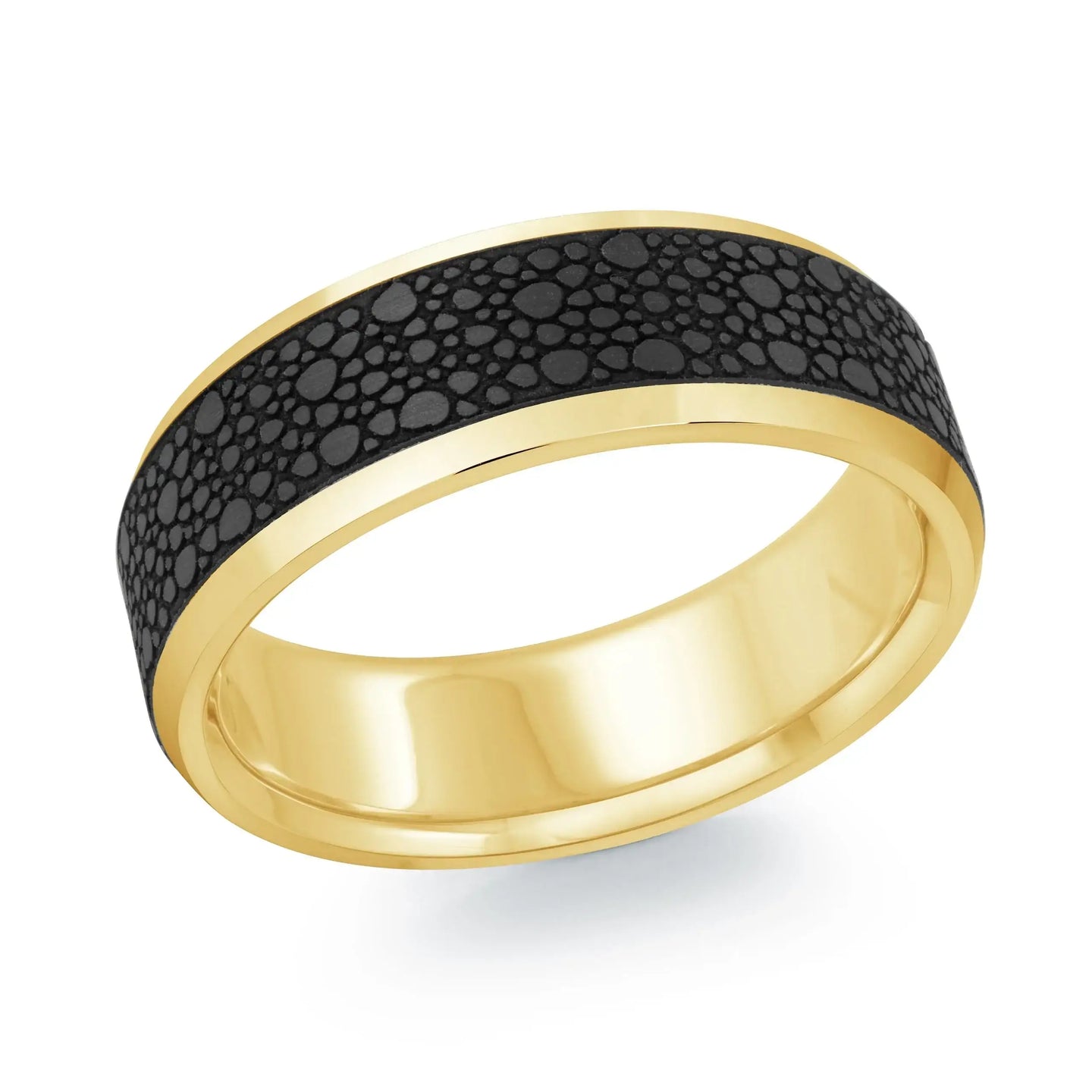 14K Yellow Gold Ring from the Noir Collection by Malo