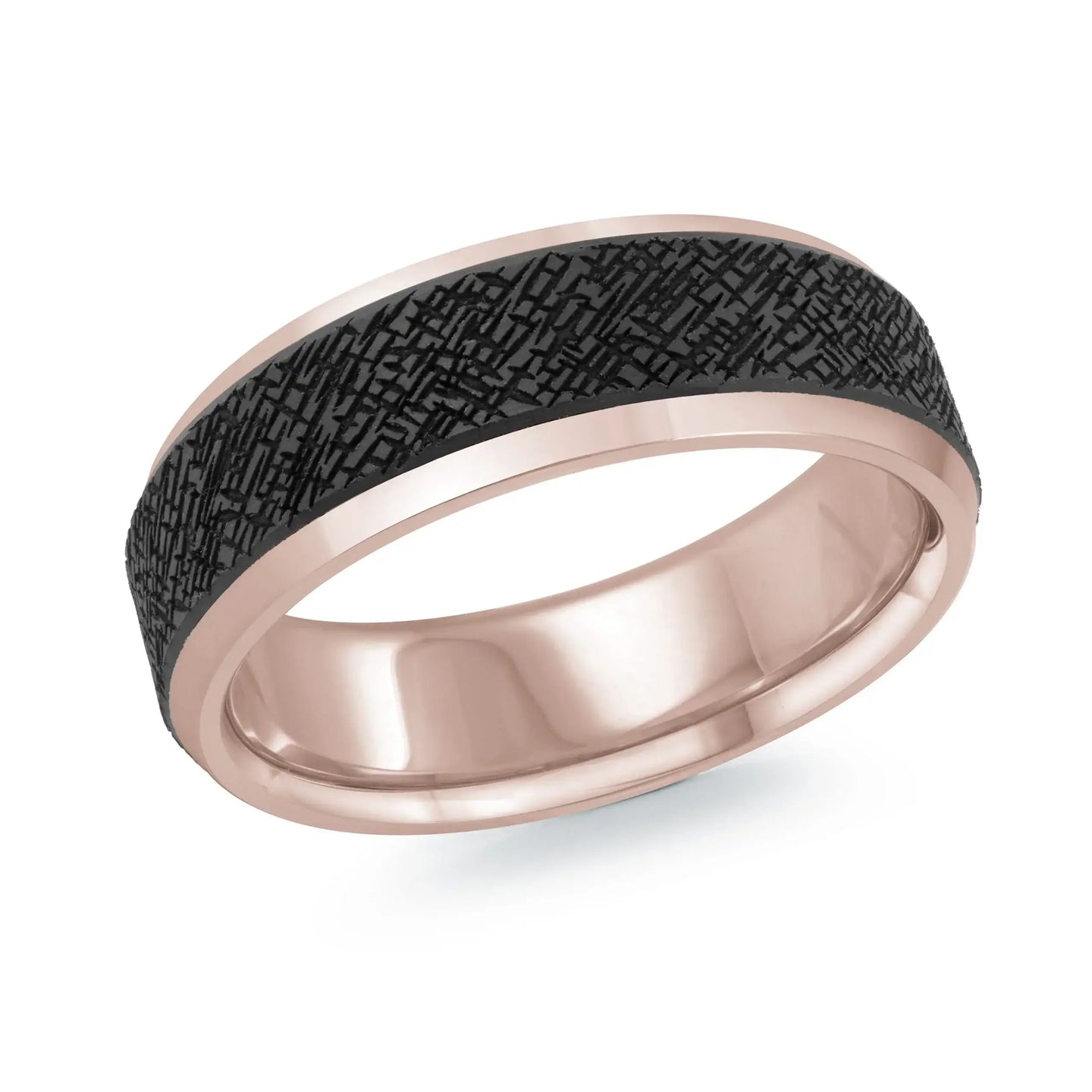 14K Rose Gold Ring from the Noir Collection by Malo