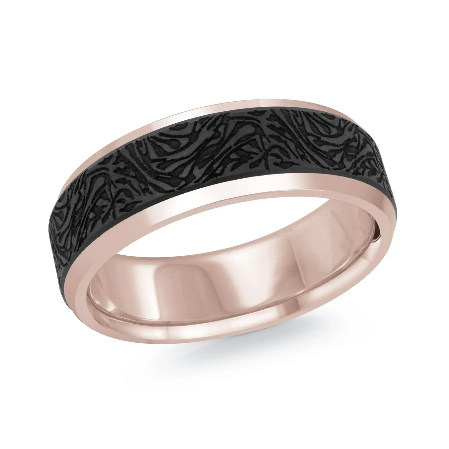 14K Rose Gold Ring from the Noir Collection by Malo
