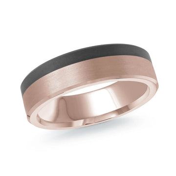14K Rose Gold Ring from the Noir Collection by Malo